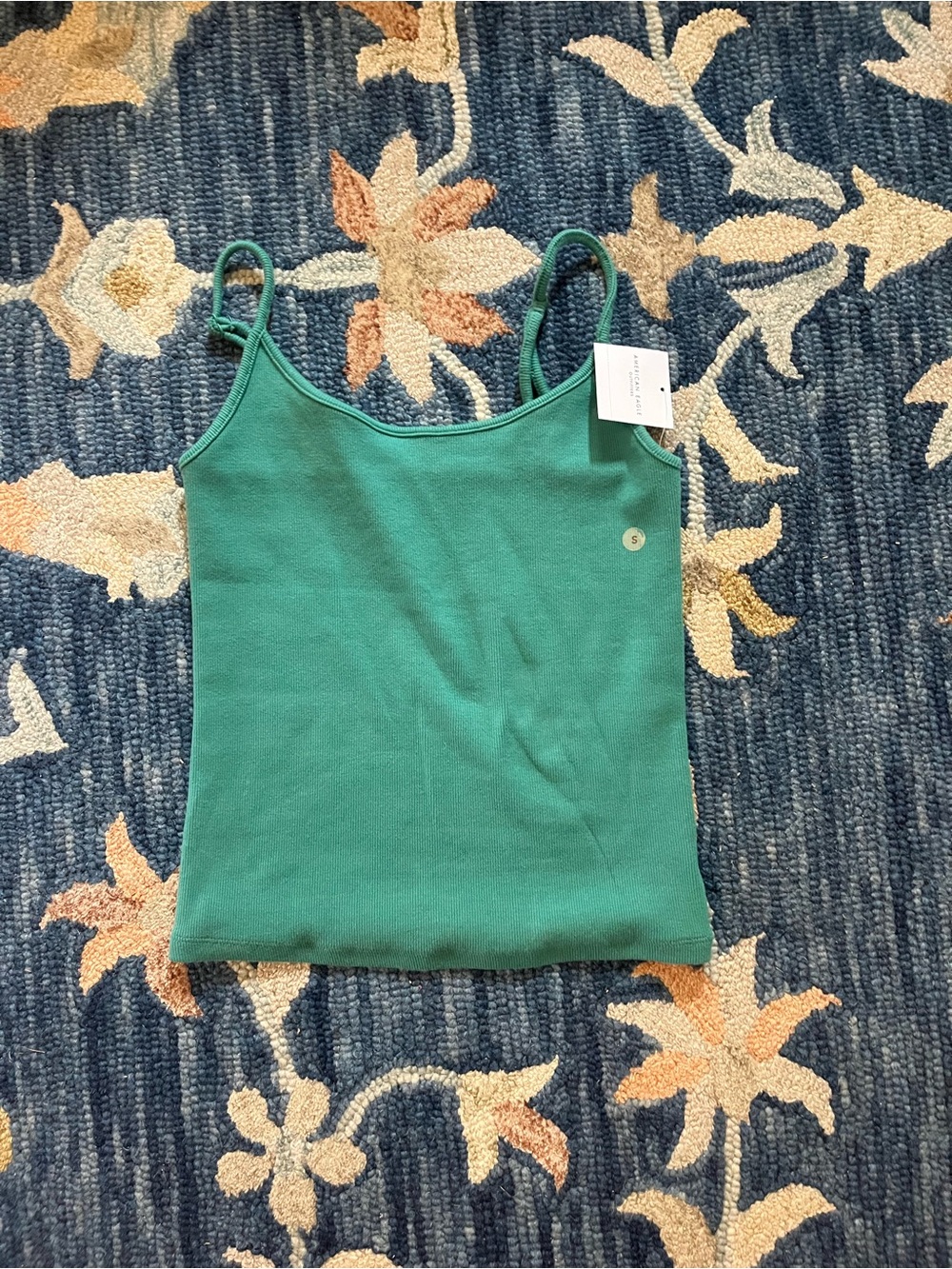 American Eagle Women's Green Slim Fit Tank Top